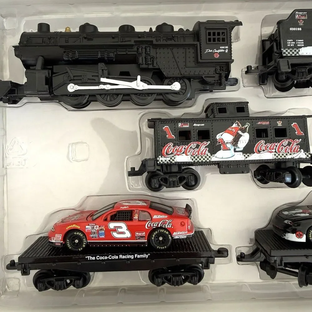 1998 Dale Earnhardt Dale Jr Coca Cola Coke Nascar 7pc HO Train Set Collectible